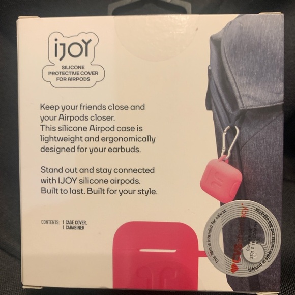 AirPod Case Protector, Pink Silicon, with clip, light weight, NWT - Picture 2 of 2
